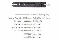 Multi-Outil Wolf Tooth 8-Bit Pack Pliers (17 Fonctions) Noir -Entretien Réparation Route Soldes unnamed file 1047