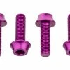 Lot De 4 Vis De Porte-Bidon Wolf Tooth Water Bottle Cage Bolts M5x15 Mm Violet