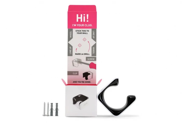 Support Vélo Mural Hornit Clug MTB XL (58-69mm / 2.3-2.7'') Blanc / Noir 4 Support Vélo Mural Hornit Clug MTB XL (58-69mm / 2.3-2.7'') Blanc / Noir – Image 2