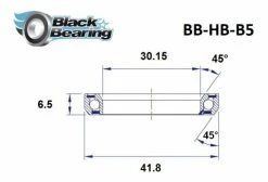 Roulement De Direction Black Bearing B5 30.15 X 41.8 X 6.5 Mm 45/45° -Entretien Réparation Route Soldes unnamed file 2051