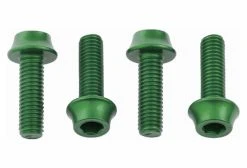 Lot De 4 Vis De Porte-Bidon Wolf Tooth Water Bottle Cage Bolts M5x15 Mm Vert