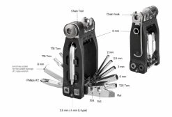 Multi-Outils Topeak Ninja 16+ Noir / Argent (16 Fonctions) -Entretien Réparation Route Soldes unnamed file 2385