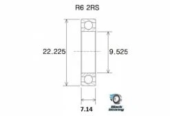 Roulement Black Bearing R6-2RS 9.53 X 22.23 X 7.14 Mm 5 Roulement Black Bearing R6-2RS 9.53 X 22.23 X 7.14 Mm -Entretien Réparation Route Soldes unnamed file 2743