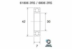 Roulement Black Bearing 61806-2RS 30 X 42 X 7 Mm -Entretien Réparation Route Soldes unnamed file 2920