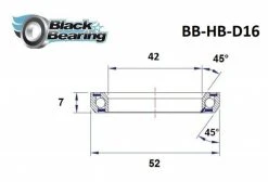Roulement De Direction Black Bearing D16 42 X 52 X 7 Mm 45/45° 5 Roulement De Direction Black Bearing D16 42 X 52 X 7 Mm 45/45° -Entretien Réparation Route Soldes unnamed file 3008