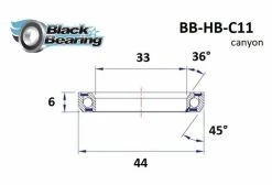 Roulement De Direction Black Bearing C11 33 X 44 X 6 Mm 36/45° -Entretien Réparation Route Soldes unnamed file 3017