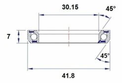 Roulement De Direction Black Bearing B6 30.15 X 41.8 X 7 Mm 45/45° -Entretien Réparation Route Soldes unnamed file 3340
