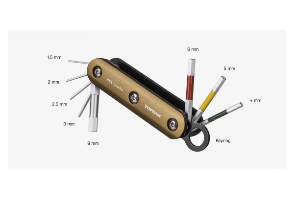 Multi-Outils Topeak Hex Combo (8 Fonctions) Noir 6 Multi-Outils Topeak Hex Combo (8 Fonctions) Noir – Image 4