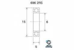 Roulement Black Bearing 696 2RS 6 X 15 X 5 Mm 5 Roulement Black Bearing 696 2RS 6 X 15 X 5 Mm -Entretien Réparation Route Soldes unnamed file 4023
