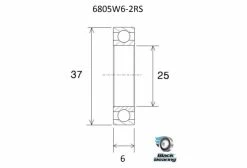 Roulement Black Bearing Campagnolo Ultra Torque 25 X 37 X 6 Mm (x2) -Entretien Réparation Route Soldes unnamed file 4025