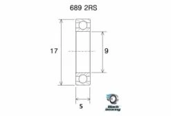 Roulement Black Bearing 689-2RS 9 X 17 X 5 Mm 5 Roulement Black Bearing 689-2RS 9 X 17 X 5 Mm -Entretien Réparation Route Soldes unnamed file 4027