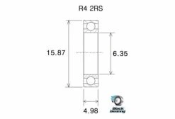 Roulement Black Bearing R4-2RS 6.35 X 15.88 X 4.98 Mm 5 Roulement Black Bearing R4-2RS 6.35 X 15.88 X 4.98 Mm -Entretien Réparation Route Soldes unnamed file 4047