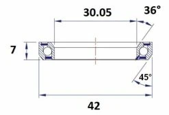 Roulement De Direction Black Bearing B15 30.05 X 42 X 7 Mm 36°/45 5 Roulement De Direction Black Bearing B15 30.05 X 42 X 7 Mm 36°/45 -Entretien Réparation Route Soldes unnamed file 4100